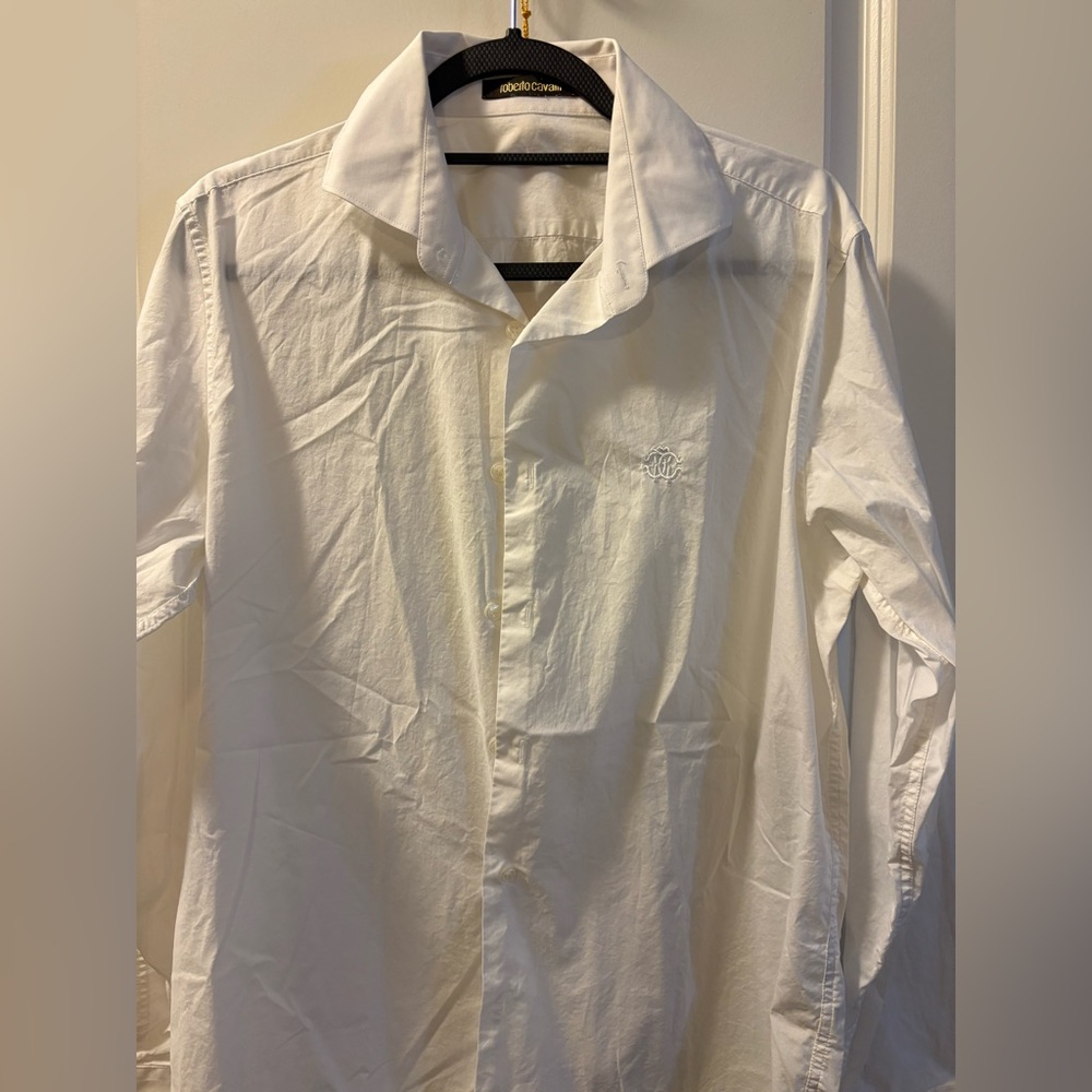 Roberto Cavalli White Button Down Shirt